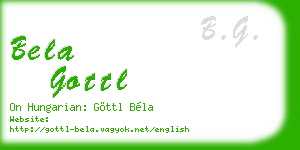 bela gottl business card